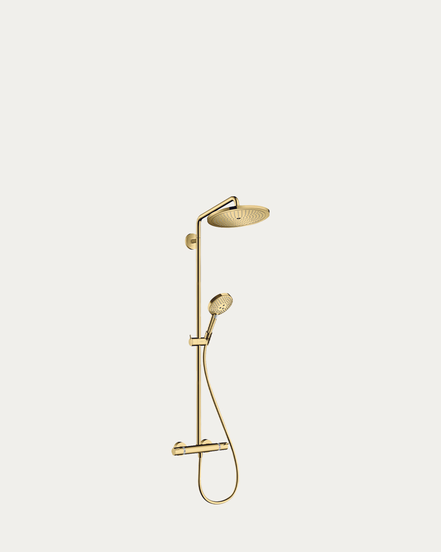 Hansgrohe Croma select S tuš sistem termostatski, 280, 3jet, polished gold optic