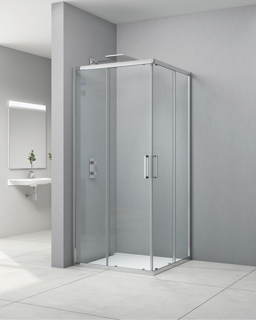 Idealaqua tuš vrata za kabinu NDC, 80 cm, klizna, krom\prozirno