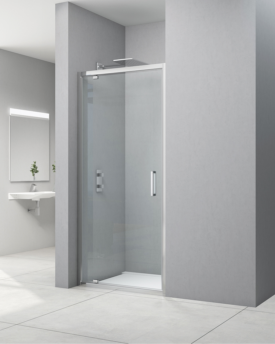 Idealaqua tuš vrata NDZ, 90 cm, jednokrilna, krom\prozirno