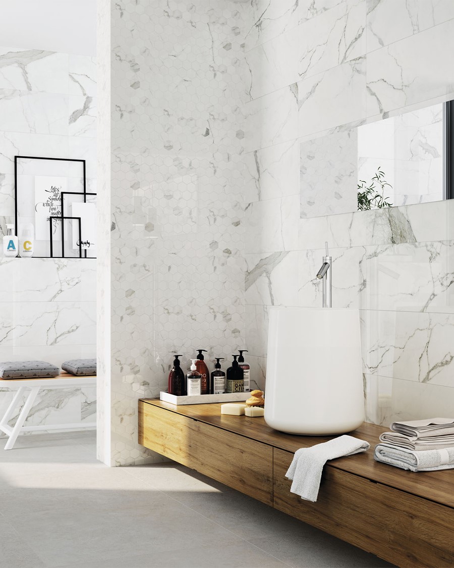 Cifre Statuario Brillo PB 30x90 cm