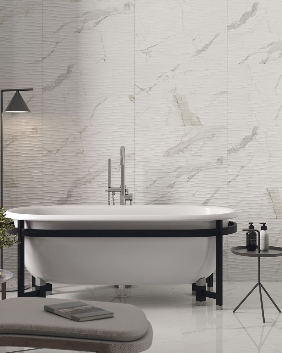 Cifre Statuario Wave Brillo PB 30x90 cm
