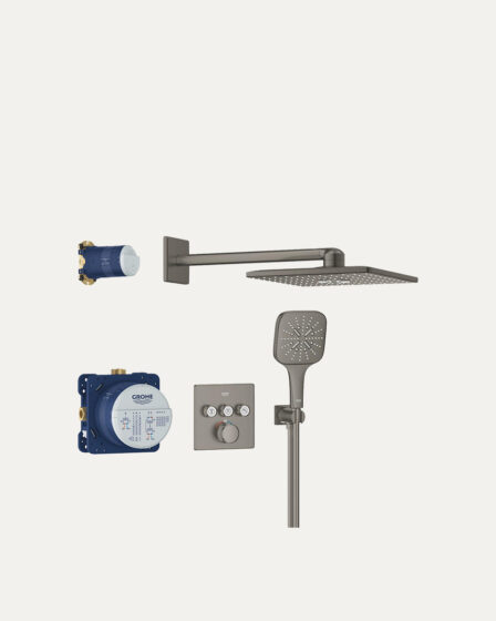 Grohe Grohtherm Smartcontrol set + Smartactive 310 Cube brushed hard graphite