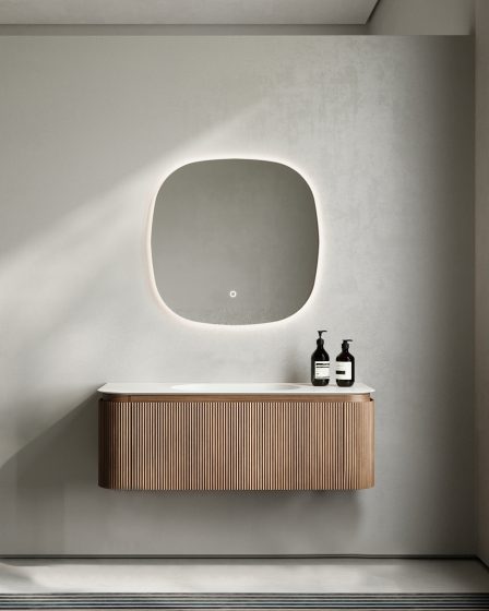 Idealaqua R Grate 120 cm ormarić s umivaonikom, tamno smeđe drvo
