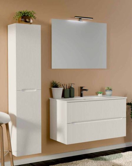 Idealaqua Idea Zeus kupaonski set sa ogledalom i rasvjetom 61 cm, bijeli