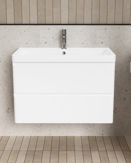 Idealaqua R GF 80 cm ormarić s umivaonikom, bijeli