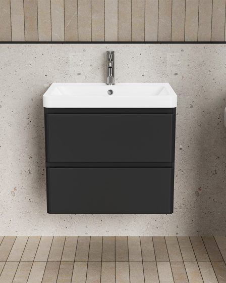 Idealaqua R GF 60 cm ormarić s umivaonikom, crni