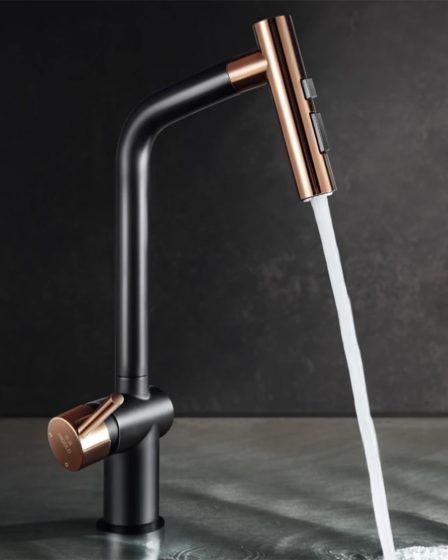 Idealaqua Higold 2.0 miješalica za sudoper sa tušem, black/rose gold – slika 2
