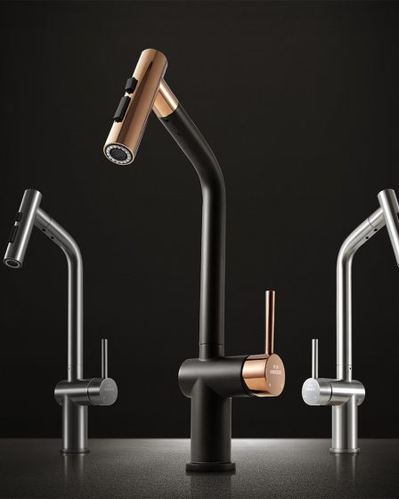 Idealaqua Higold 2.0 miješalica za sudoper sa tušem, black/rose gold – slika 6