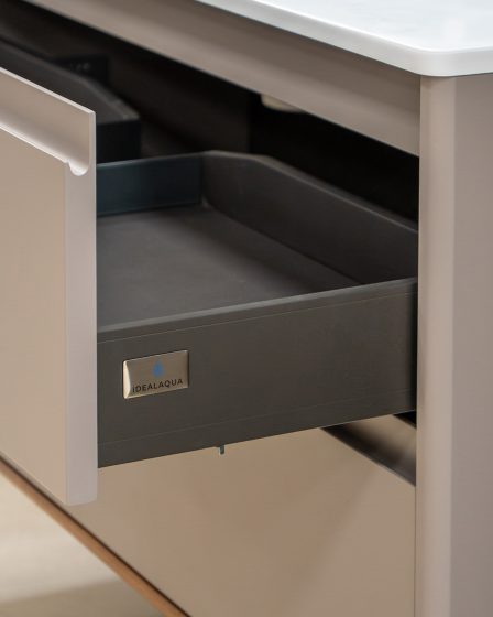 Idealaqua R Letto 120 cm ormarić s umivaonikom, sivi – slika 3