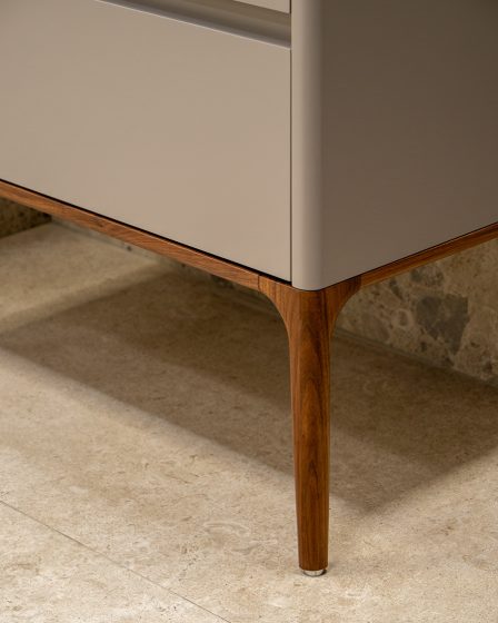 Idealaqua R Letto 80 cm ormarić s umivaonikom, sivi – slika 2