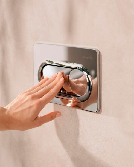 Hansgrohe iFrame Original S tipka za vodokotlić, krom – slika 1
