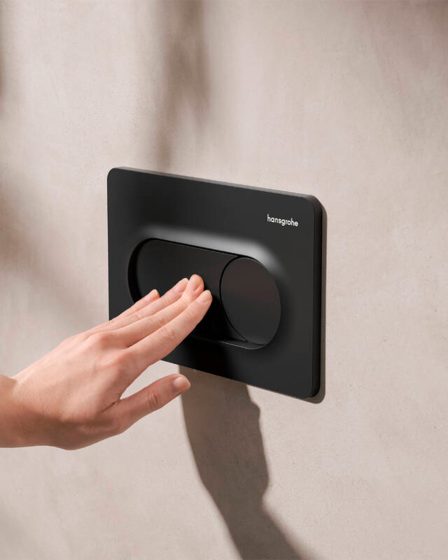 Hansgrohe iFrame Original S tipka za vodokotlić, crna – slika 1