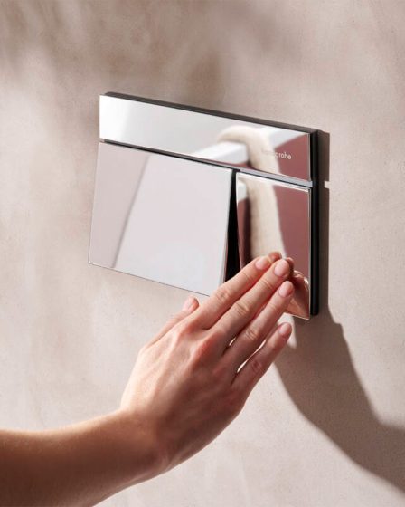 Hansgrohe iFrame Element E tipka za vodokotlić, krom – slika 1