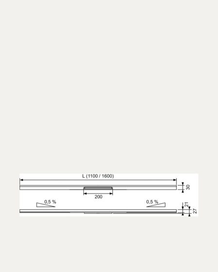 TECEdrainway tuš kanalica 1100 mm mjed četkani – slika 1