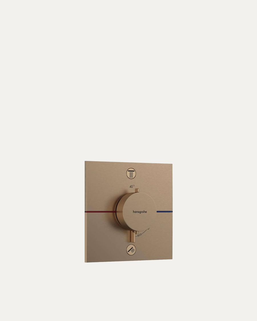 Podžbukni termostat za tuš Hansgrohe ShowerSelect Comfort E, za 2 izlaza, brušena bronca
